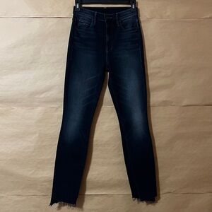 Mother | The Stunner Zip Two Step Fray Jeans High Rise Skinny Last Call Size 24